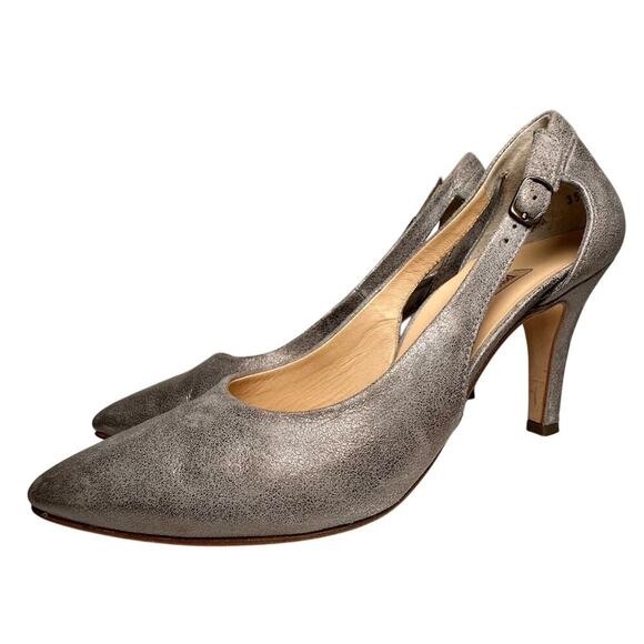 Paul Green Contessa Smoked Brushed Gold Pumps Leather Sz 7 Women's Shoes Career - Picture 8 of 16